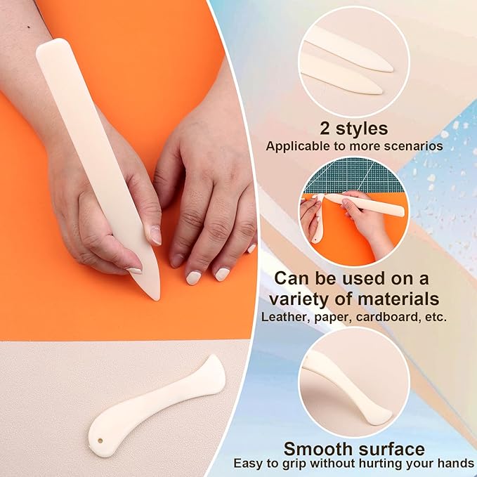 20 PCS Bone Folder Tool, Plastic Bone Folder Crafts Scoring Folding Creasing - Image 5
