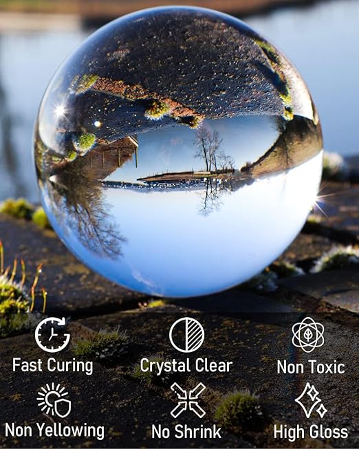 Nicpro UV Resin, 8000g Large Crystal Clear Cure Kit, No Mixing & Quick Curing - Image 3