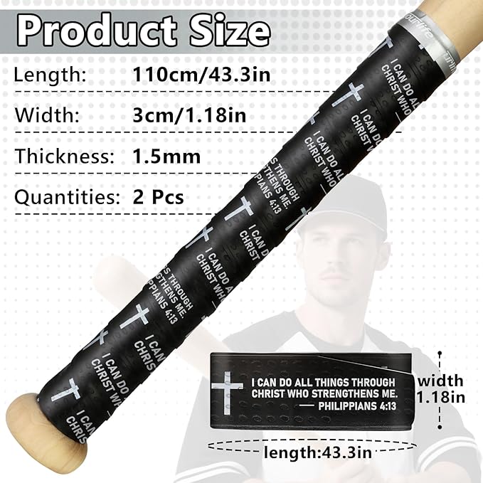 Eyourlife 2/4 Pack Baseball Bat Grip Bat Wraps for Baseball Lifestyle Softball Gifts Pro Feel Non-Slip Elite Batting Grip Tape for Bats Players