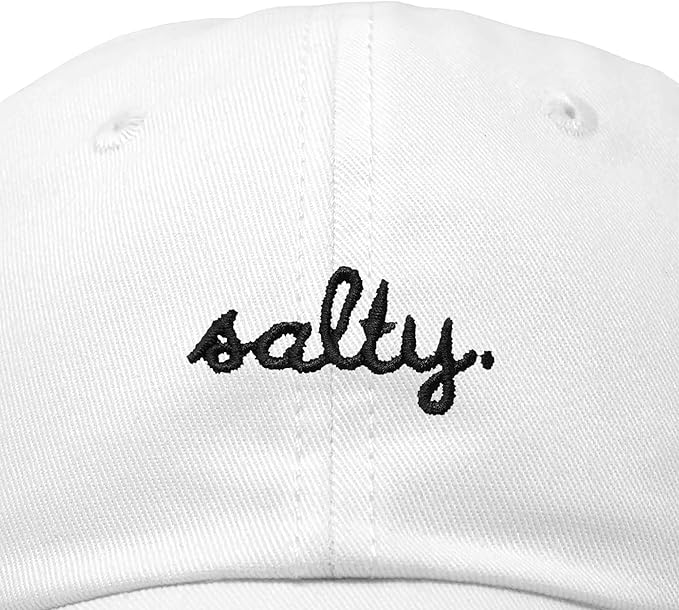 DALIX Salty Embroidered Cotton Beach Baseball Cap Adjustable Dad Hat Womens