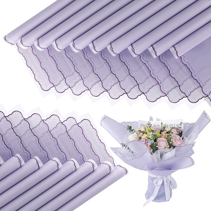 FUHITIM 20 Sheets Flower Wrapping Paper by FUHITIM