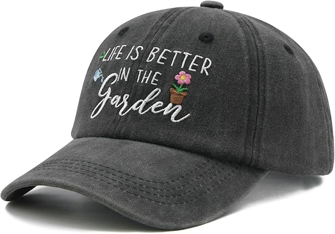 Gardening Gifts for Women, Gardening Hat, Mothers Day Plant Gift for Mom Grandma, Adjustable Embroidered Baseball Cap