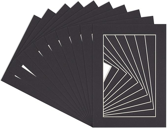 Pack of Ten 8.5x11 Mats Bevel Cut by Poster+Palooza