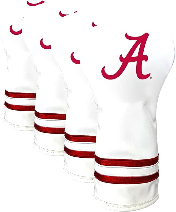 Team Golf NCAA White Vintage Driver Golf Club Headcover, Form Fitting Design, Retro Design