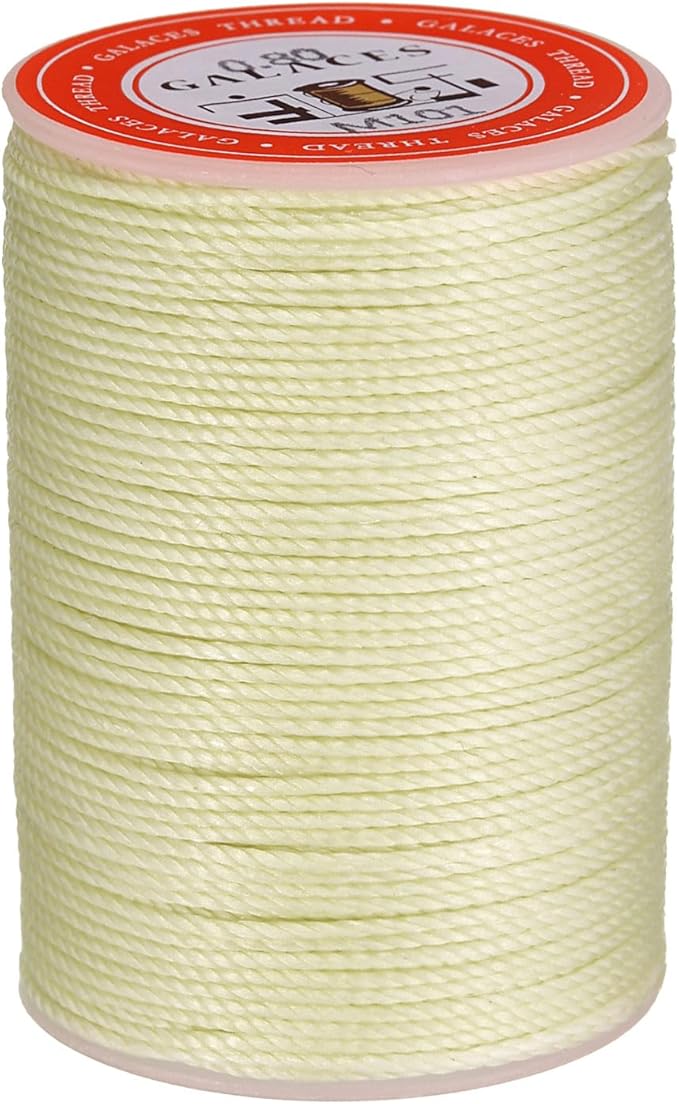 uxcell Round Leather Sewing Waxed Thread, 55m / 60 Yards Wax Polyester String by uxcell