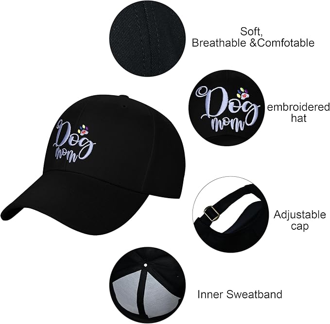 Embroidered Baseball Cap for Women Men Adjustable Baseball Hat Black Baseball Cap Trucker Hat