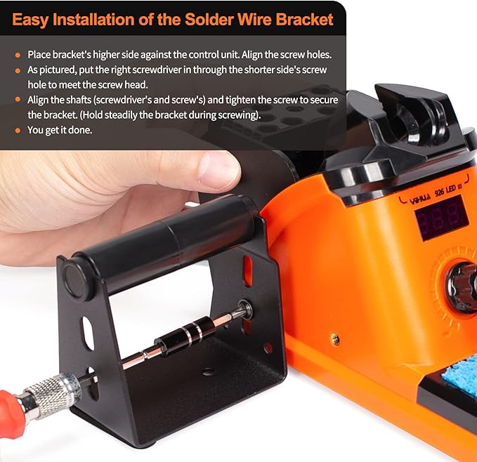 YIHUA 926 III 60W LED Display Soldering Iron Station Kit w 2 Helping Hands - Image 7