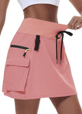 MIVEI Skorts for Woman - Hiking Cargo Skorts with Zipper Pockets, High Waisted Quick Dry Golf Workout, Dressy Casual