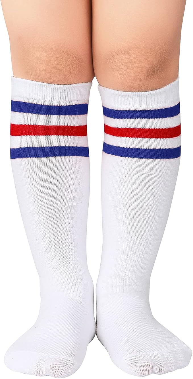 American Trends Kids Toddler Soccer Socks Youth Baseball Softball Football Socks Knee High Accessories for Girls