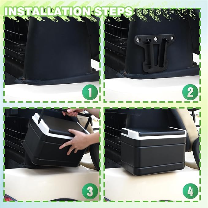 Golf Cart Cooler, Insulated Golf Cart Cooler with Mounting Bracket for Club Car Precedent Tempo and Onward OEM 102588101 103886801, Lightweight & Portable, Easy Installation