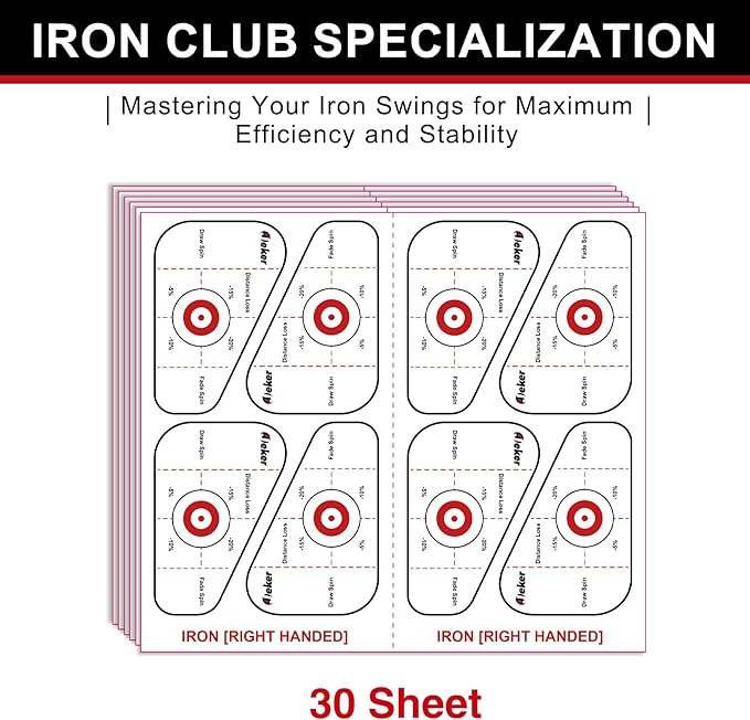 Golf Impact Tape - High-Resolution Strike Stickers for Iron, Wood & Fairway Clubs, Non-Residue, Swing Training Aid Impact Labels