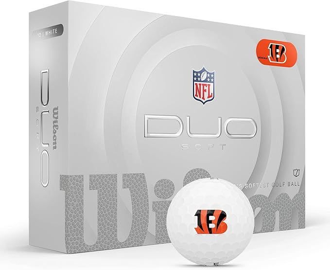 WILSON 2025 Duo Soft NFL Golf Ball - 12 Balls, White, Atlanta Falcons