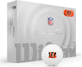 WILSON 2025 Duo Soft NFL Golf Ball - 12 Balls, White, Atlanta Falcons