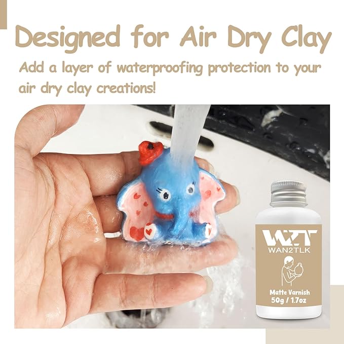 50ml Air Dry Clay Glaze & Varnish - Image 6