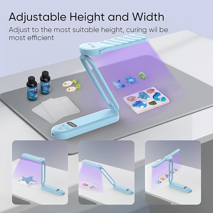 PPESULK Cordless UV Light for Resin Curing, Rechargeable Fast UV Light - Image 4