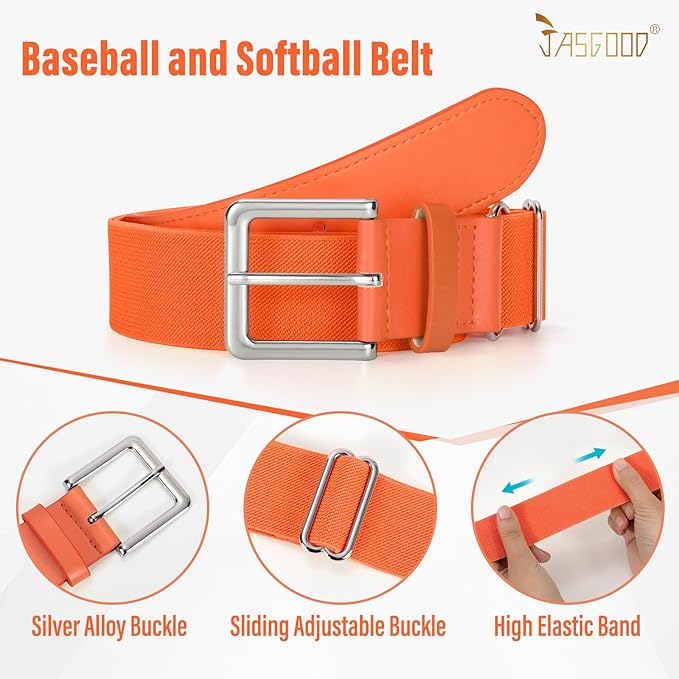 Baseball Socks and Belt for Youth Adult Softball Socks Combo Elastic Waist Belt for Men Kids Boys Girls Women JASGOOD