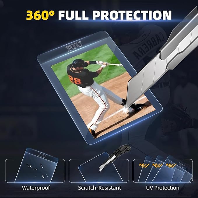 100ct Semi Rigid Card Holders & 100ct Card Sleeves for PSA, SGC, BGS, CSG Graded Card Submissions, Semi Rigid Baseball Cards Sleeves Protectors, PSA Graded Trading Cards Sleeve