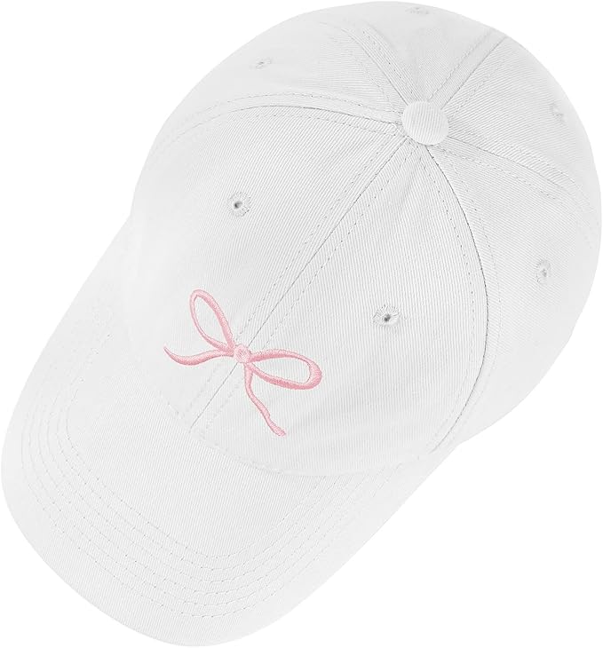 Zando Bow Baseball Cap for Women Men Girls Dad Trendy Adjustable Trucker Hat Cute Y2k Travel Golf Sports Sun Hats Accessories