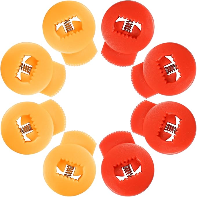 Glove Locks, 8-Pack Baseball/Softball Glove Lace Locks – Vibrant Colors, No Retie Knots, Spring-Lock Tech, Durable Design.