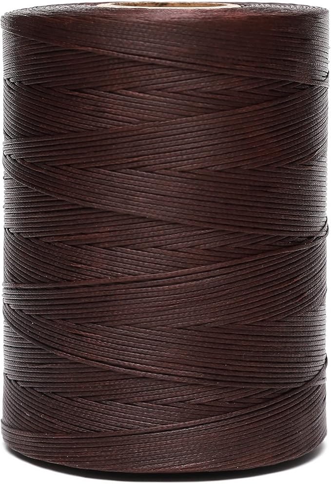 Waxed Thread, 852Yards 150D 0.8mm Flat Polyester Wax Thread by EXKALAFUL