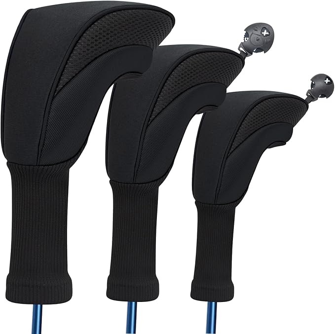 Wood Headcover Golf Club Covers Driver Headcovers Nylon Head Covers Designed to Fit All Woods - 3/4/5/6 Pack/Set Golf Accessories Suitable for Men and Women