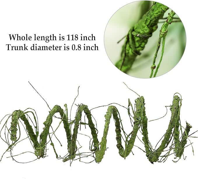 118 inch Medium Malleable Artificial Green Tree Branches Grapevine Garland Fake - Image 2