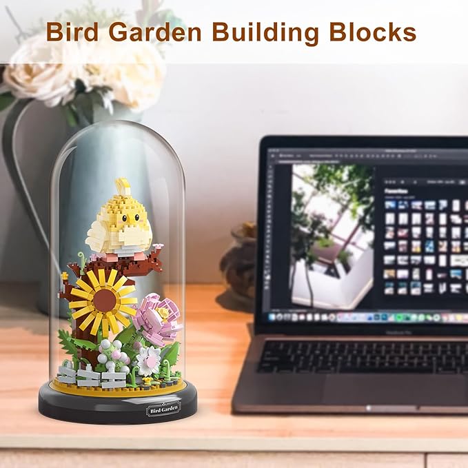 Parrot Flower Bouquet Building Set Plants Friend Set Adults Bonsai Tree Animal - Image 3