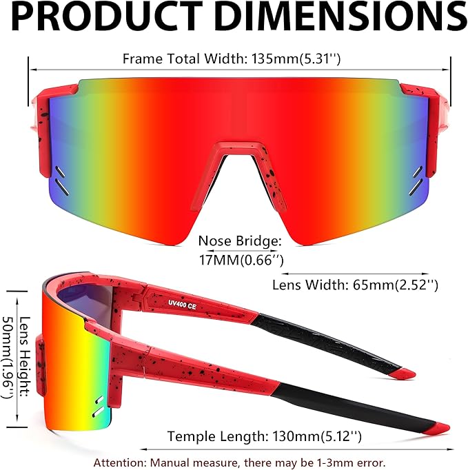 FEISEDY Kids Sunglasses Youth Baseball Sun Glasses, UV400 Sports Teens Cycling Shades for Boys Girls Age 8-16 B0048