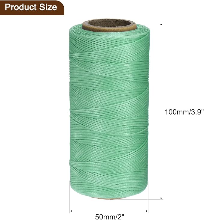 uxcell 150D 0.8mm Flat Waxed Thread 284 Yards Polyester Leather Sewing Waxed - Image 2