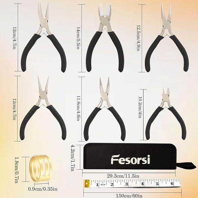 6 Pack Jewelry Pliers Set, Mini Pliers Set, Jewelry Making Include Flat - Image 2