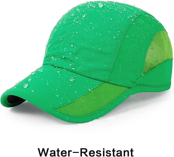 HH HOFNEN Quick Dry Baseball Cap Unstructured Running Cap Water-Resistant UPF 50+ Mesh Golf Sun Hats for Men Women