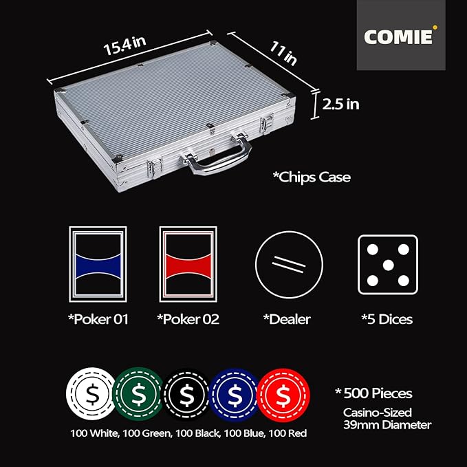 Poker Chips, 11.5 Gram Poker Set - Image 2