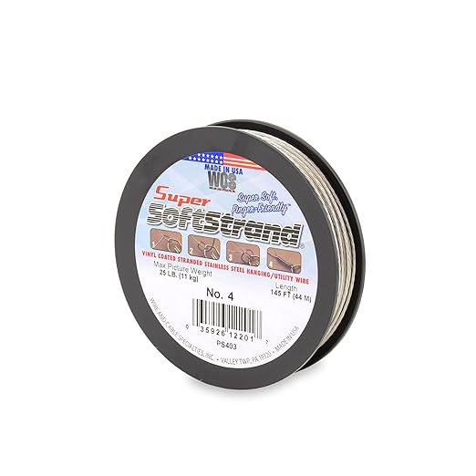 Super Softstrand, Vinyl-Coated Stranded Stainless Steel Picture Wrapping Wire by WCS