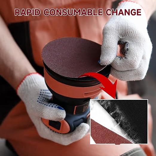 5 Inch 100 PCS Sanding Disc 40 Grit, Hook and Loop Sanding Discs - Image 6