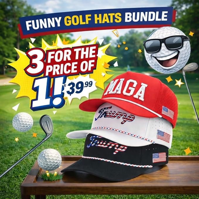 Curves & Clubs Titties Golf Hat - Funny Golf Hat, Titties Hat - Funny American Hat - One-Size-Fits-All - Men's Gifts