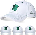Tigeen 4 Pcs St Patricks Day Clover Caps Shamrock Hat Ireland Irish 4 Leaf St. Patrick's Day Hat Gift Men Women Baseball Cap