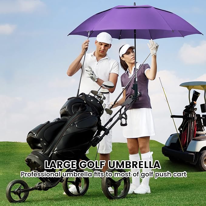ZOMAKE Golf Umbrella Windproof, Extra Large Oversized Heavy Duty Double Canopy for Rain, Sports Games & Push Cart(51/54/62/68/72Inch)