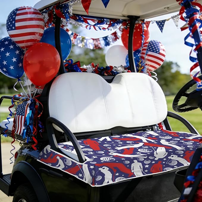 Golf Cart Seat Covers Club Car Golf Cart Accessories for Men Women Golf Carts Seat Towel Blanket 2-Seat Golf Cart Decorations