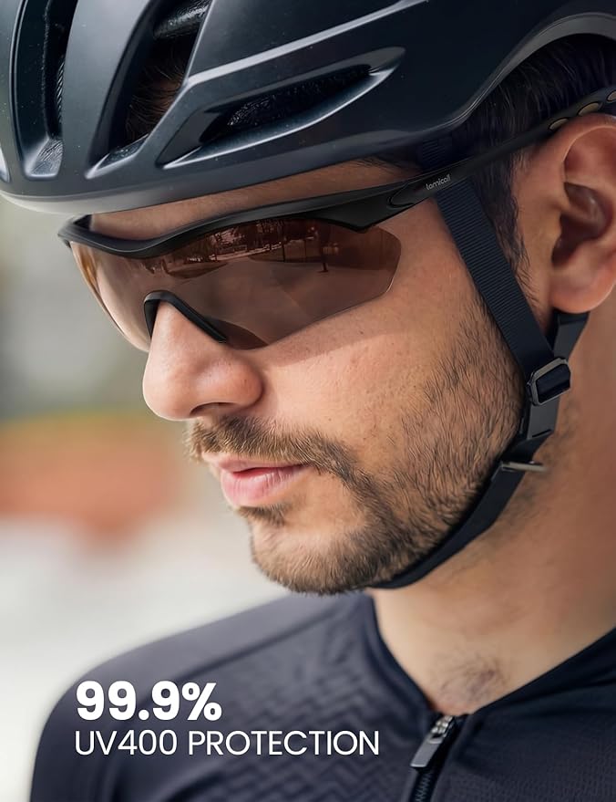Lamicall 22g Polarized Sports Sunglasses - UV400 Protection Men Women Sun Glasses for Running Cycling Fishing Golf Driving
