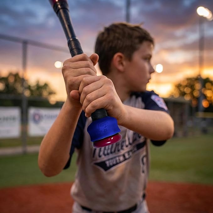 Grip-N-Rip Knob Stacker Choke-Up Ring for Baseball/Softball Bats Provides Choking Up Space & Relief from Bat Sting, Stackable for Custom Fit and Comfort