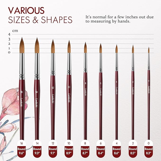 Sable Hair Watercolor Brushes Professional - Image 4