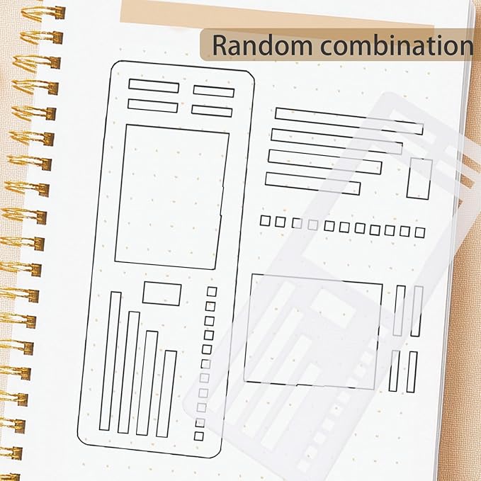 9 Pack Handmade Flexible Planner Stencils, Reusable Templates - Image 6