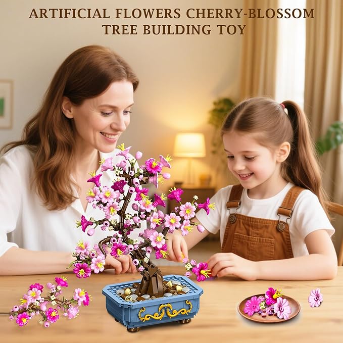 HOGOKIDS Flowers Cherry-Blossom Bonsai Building Set - 2 in 1 Artificial Bonsai - Image 3