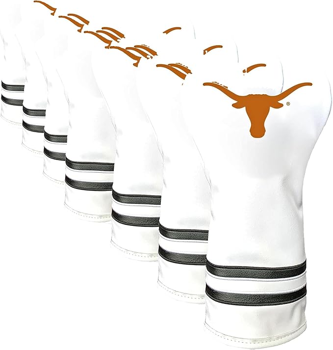 Team Golf NCAA White Vintage Driver Golf Club Headcover, Form Fitting Design, Retro Design
