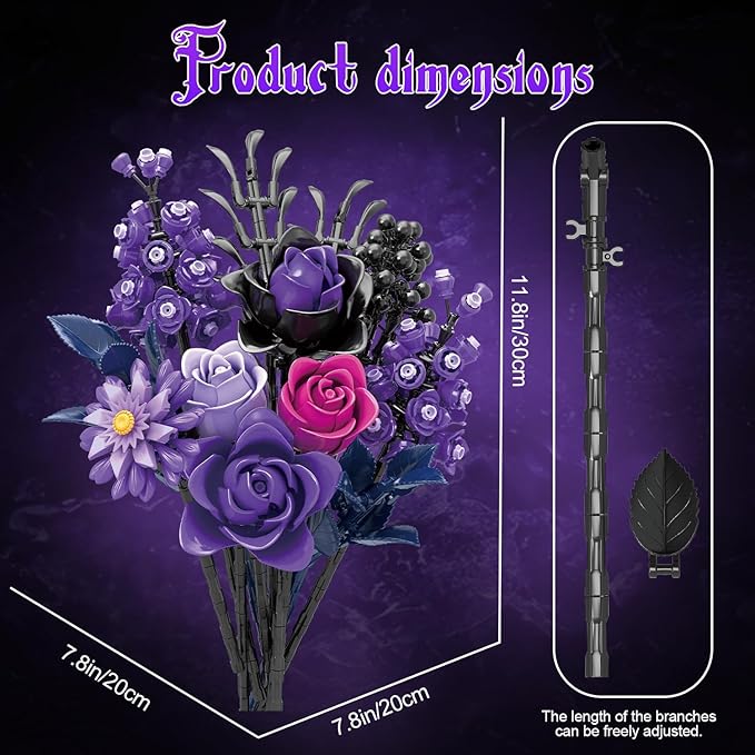 Gohero Purple Roses Building Blocks Set - Image 7