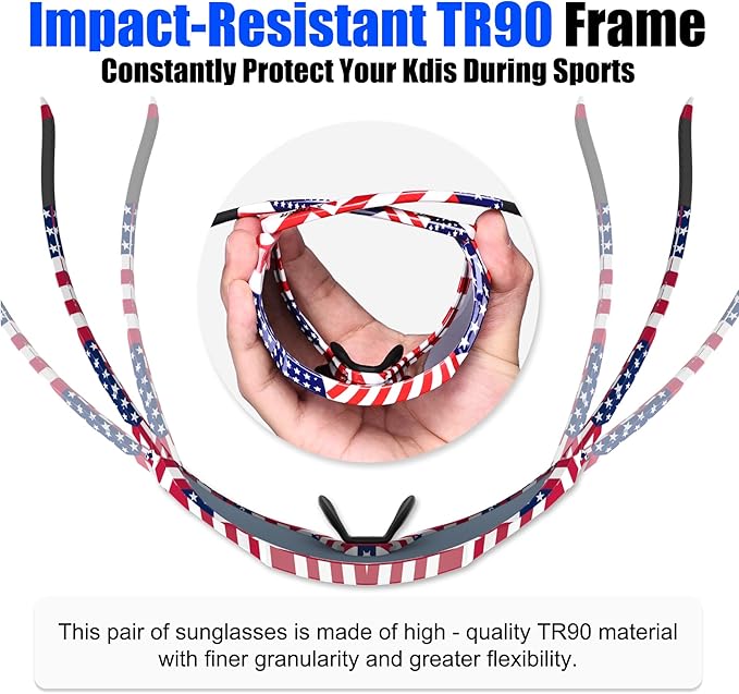 X-TIGER Kids Sunglasses Polarized Youth Baseball Sunglasses for 8-14 boys girls UV400 Sports Softball Cycling Glasses