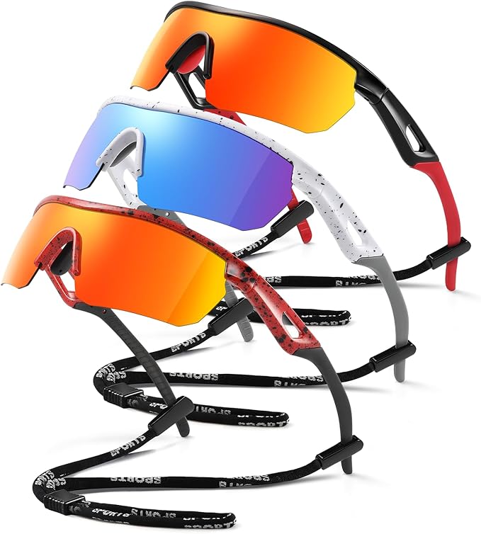 Kids Sunglasses Youth Baseball Sunglasses for Boys Girls 3-12 Polarized Softball Sports Goggles UV Protection