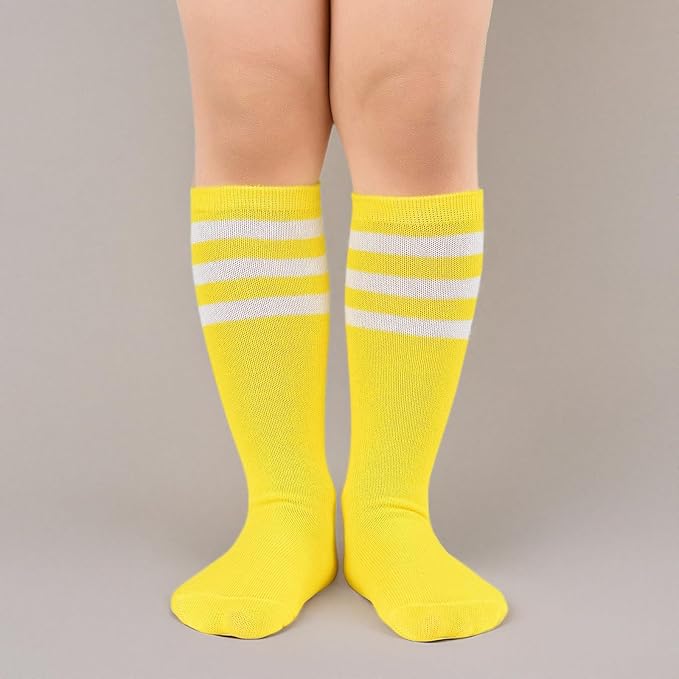 American Trends Kids Toddler Soccer Socks Youth Baseball Softball Football Socks Knee High Accessories for Girls