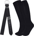 Dxhycc Youth Baseball Socks and Belt Combo Set Softball Baseball Socks and Elastic Waist Belt for Youth Boys Girls