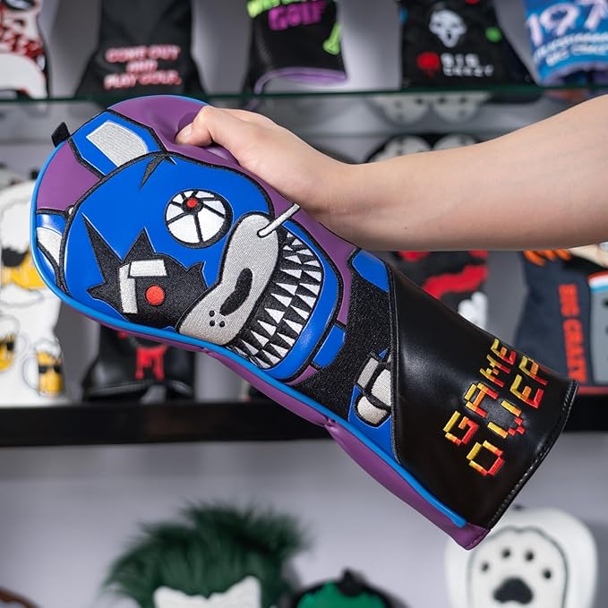Big Crazy Golf Headcovers - Funny Golf Club Covers - Driver Headcover with Tour Grade PU Leather - Golf Driver Headcover, Waterproof Golf Head Covers, Soft Lining Golf Gift